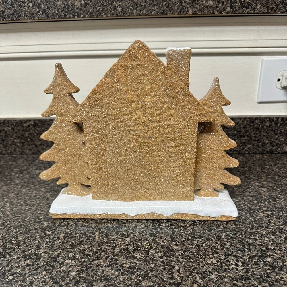 Christmas Glitter Gingerbread House Decor - Picture 2 of 5